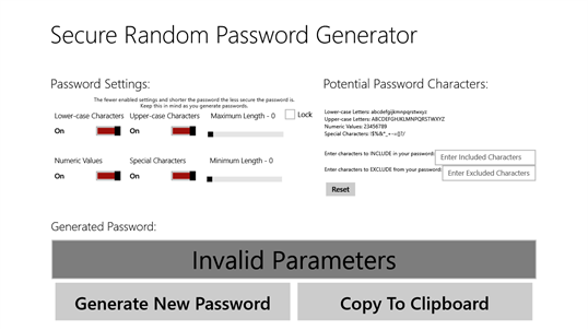Secure Random Password Generator screenshot 1