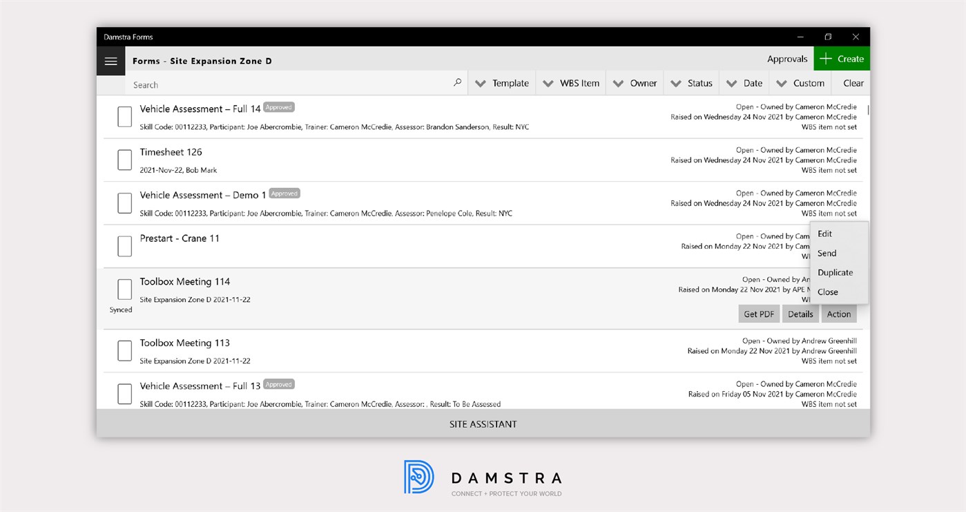 #5. Damstra Forms (Windows) 由: Applied Project Experience