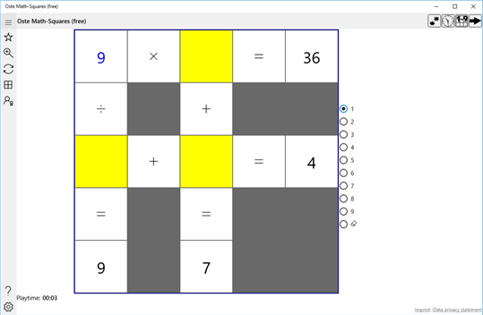 Oste Math-Squares (free) screenshot 2