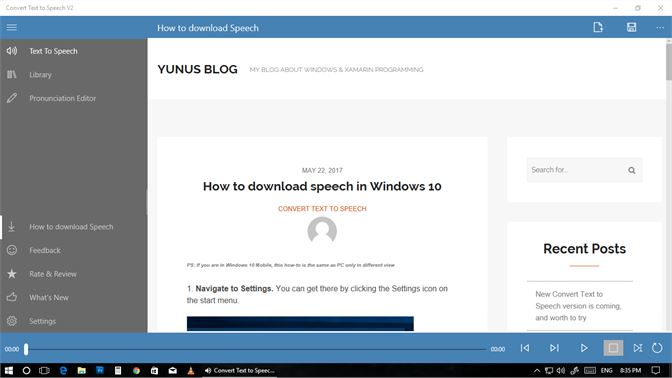 get convert text to speech microsoft