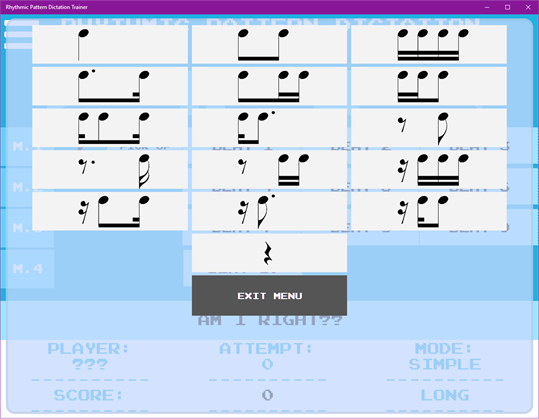 Rhythmic Pattern Dictation Trainer screenshot 2