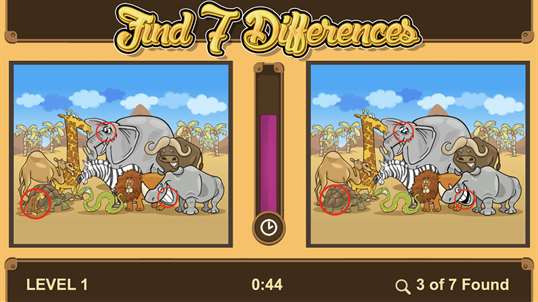 Find It Difference Animals screenshot 1