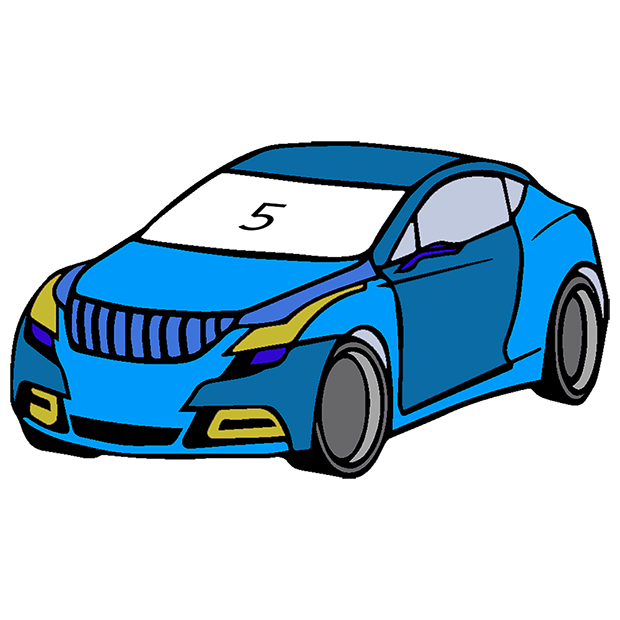 Cars Color by Number - Vehicles Coloring Book