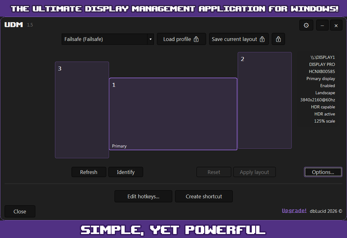 UDM - Ultimate Display Manager for Windows screenshot
