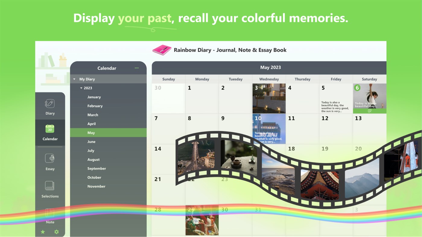 #4. Rainbow Diary - Journal, Note & Essay Book (Windows) Ved: 彩虹工作室