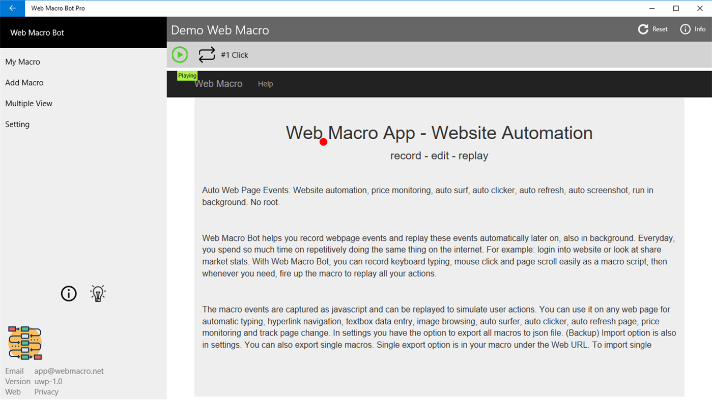 #3. Web Macro Bot (Windows) Podle: Aifen App