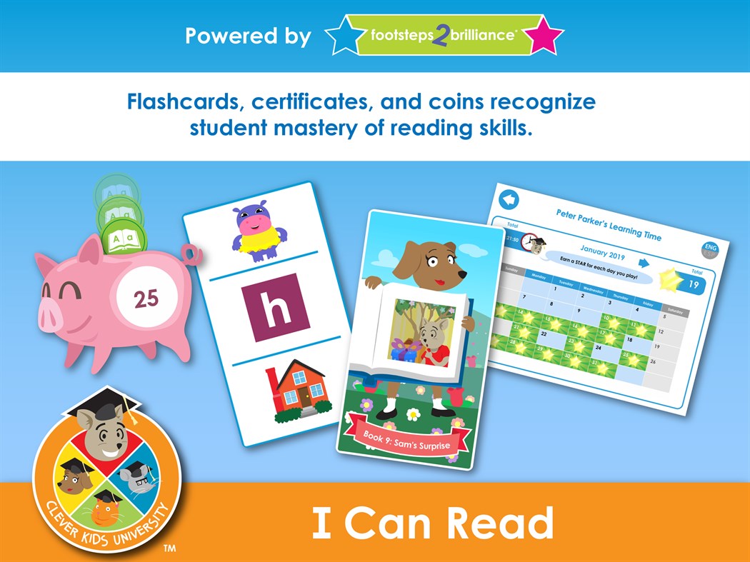 #8. Clever Kids University - I Can Read (Windows) 来自: Footsteps2Brilliance, Inc.