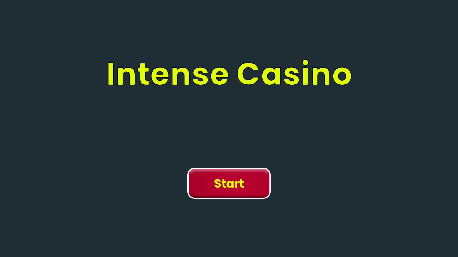 Interface de Casino intense