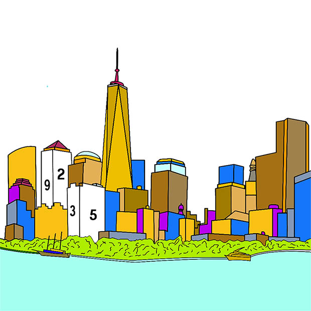 Cities Color By Number - Travel Coloring Book
