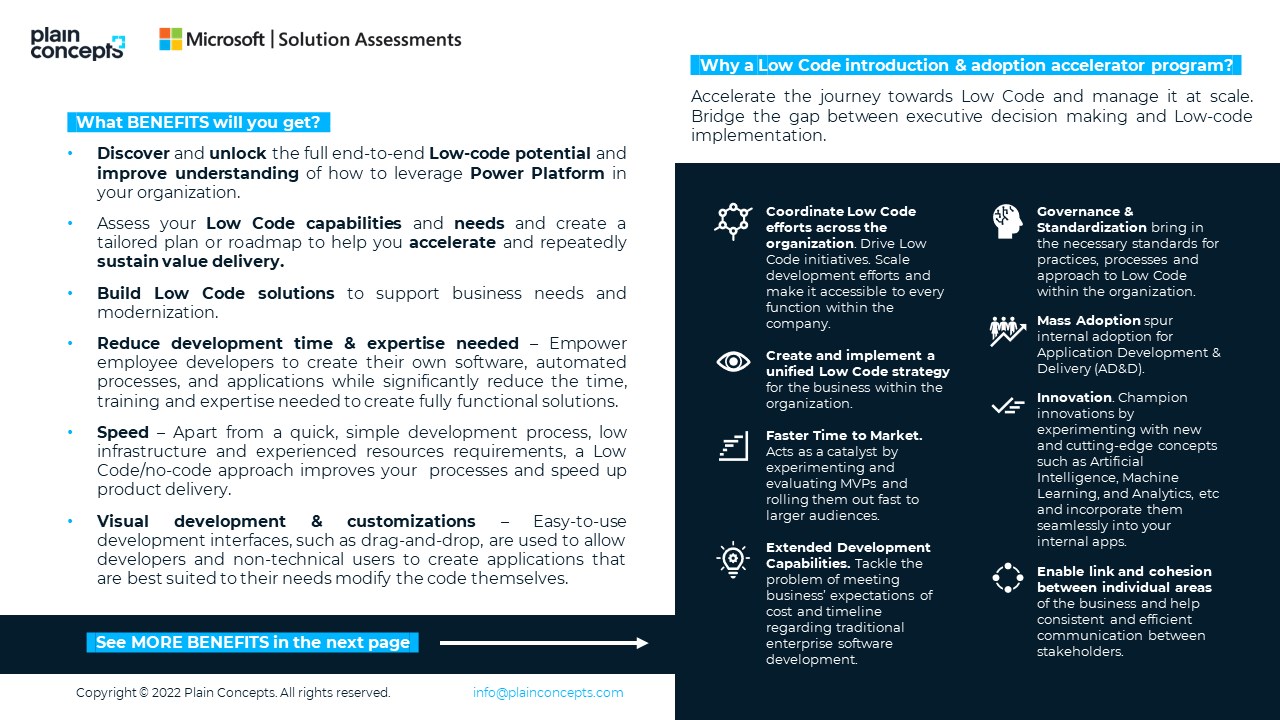 Snapshot 2 of Low Code Adoption Accelerator - 1-2 months Workshop