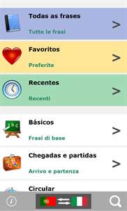 Portuguese to Italian phrasebook screenshot 1