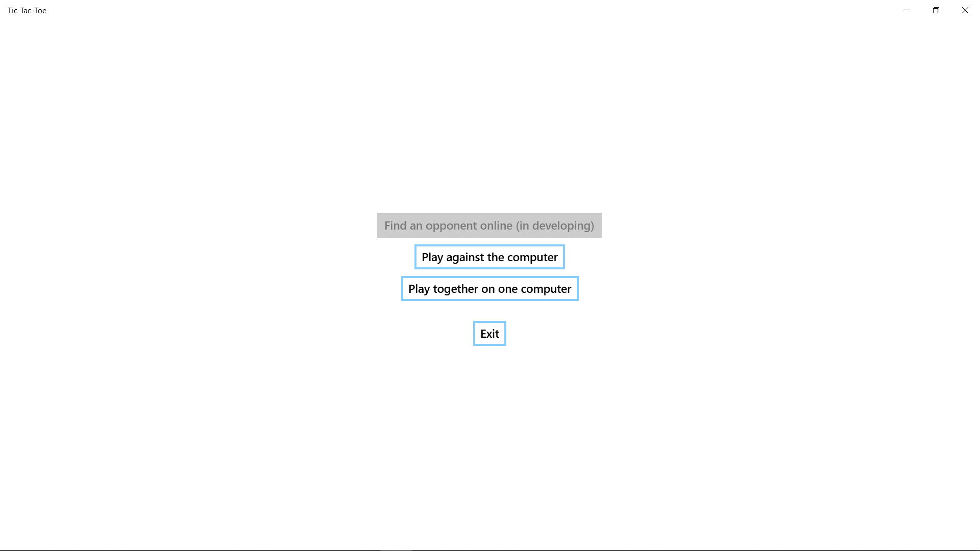 Tik-Tac-Toe screenshot