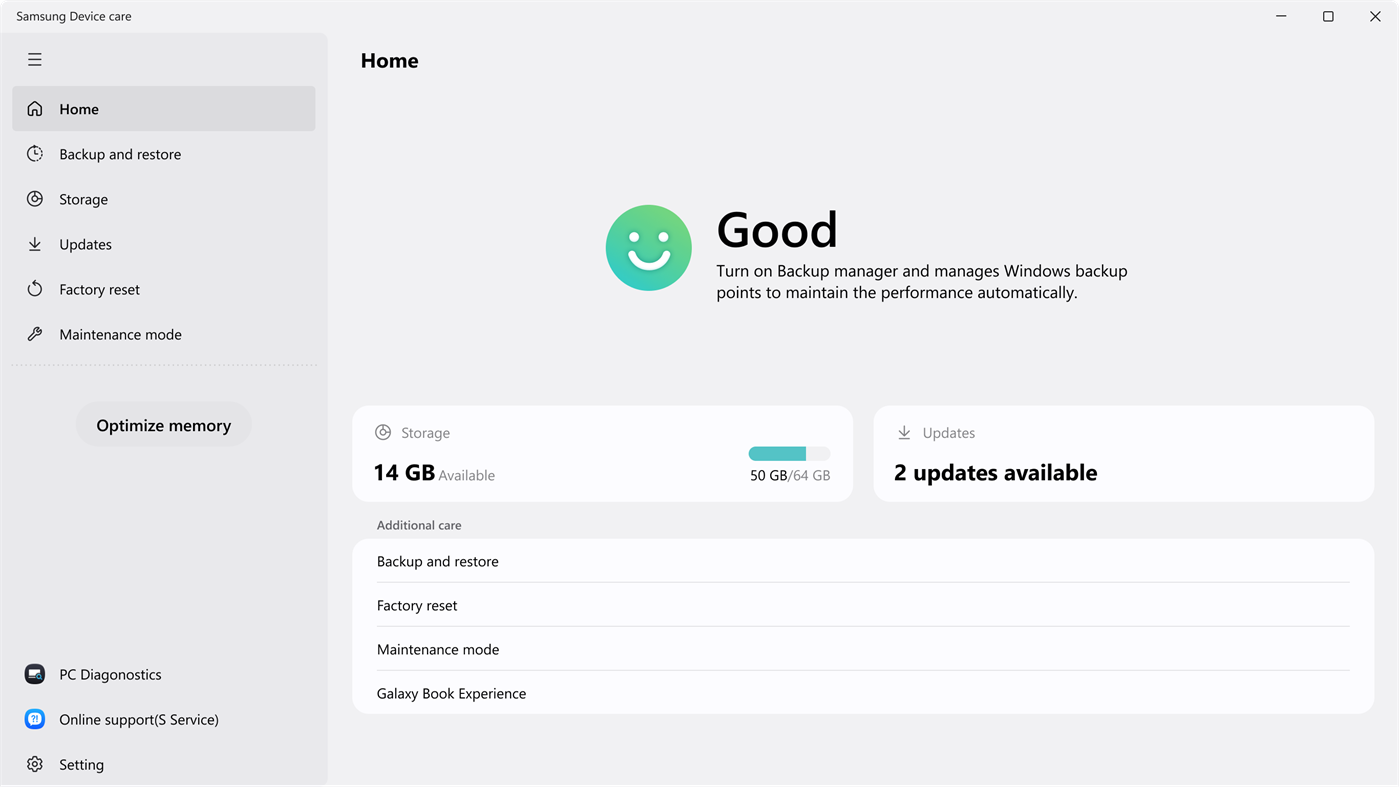 #1. Samsung Device Care (Windows) Által: Samsung Electronics Co. Ltd.