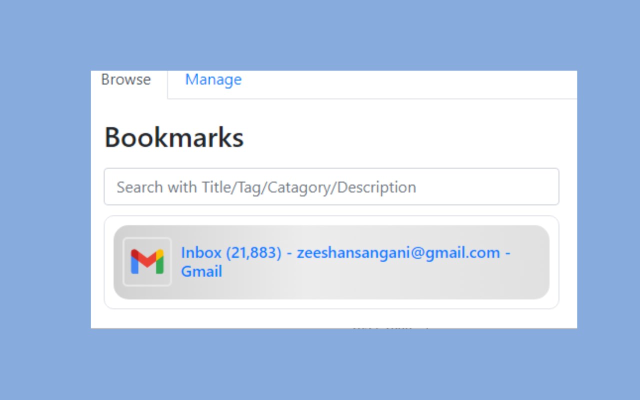 Bookmark Manager By Lasce