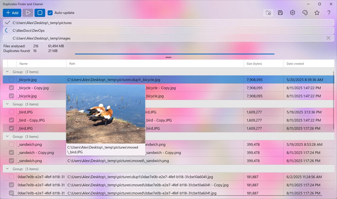 #3. Duplicates Finder and Cleaner (Windows) Ved: Alexander Komarov