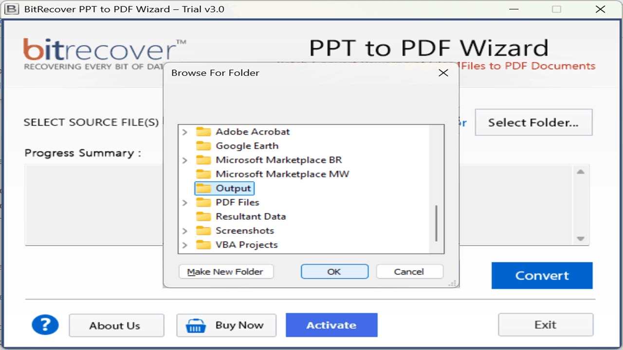 Snapshot 4 of BitRecover for PPT to PDF Converter