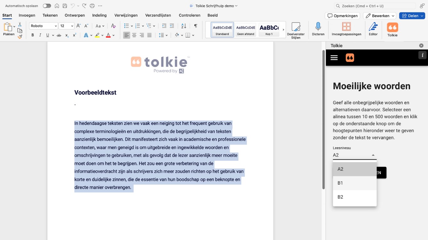 Snapshot 2 of Tolkie for Word