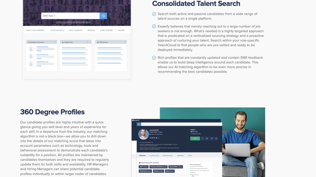 Snapshot 2 of Experfy TalentCloud Platform