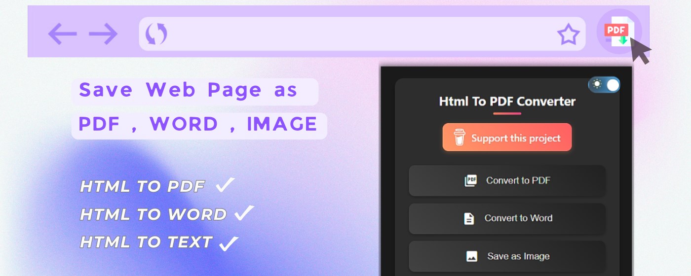 Web2PDF - HTML to PDF Converter