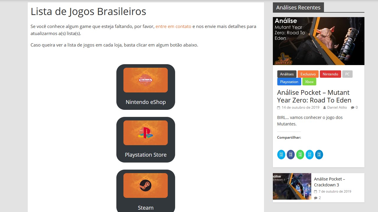 Listas de Jogos Brasileiros - Microsoft Edge Addons