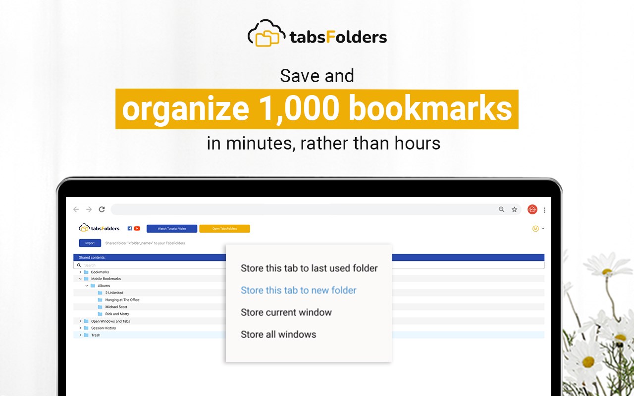 TabsFolders Tab & Bookmark Manager