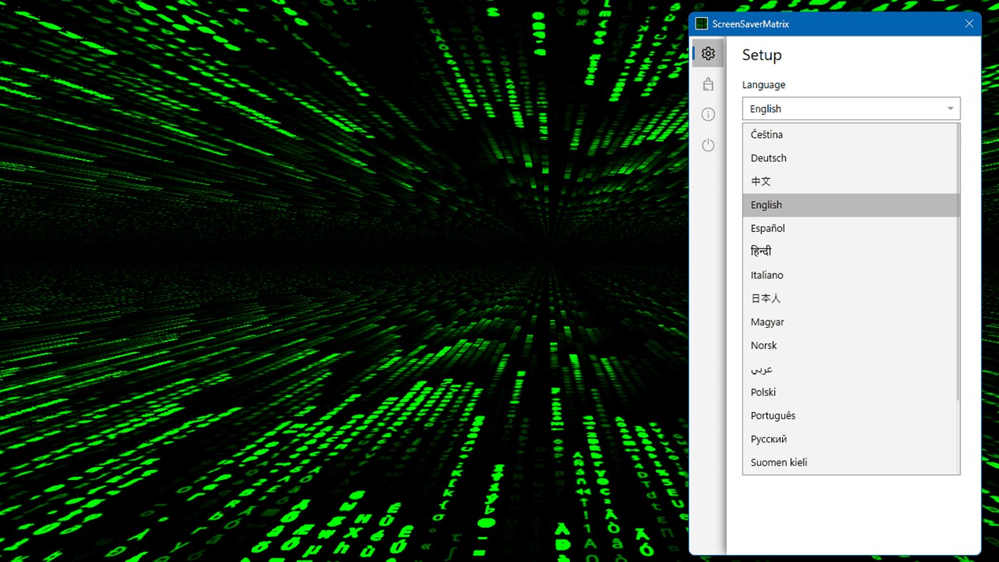 #6. ScreenSaverMatrix (Windows) Podle: Valaut