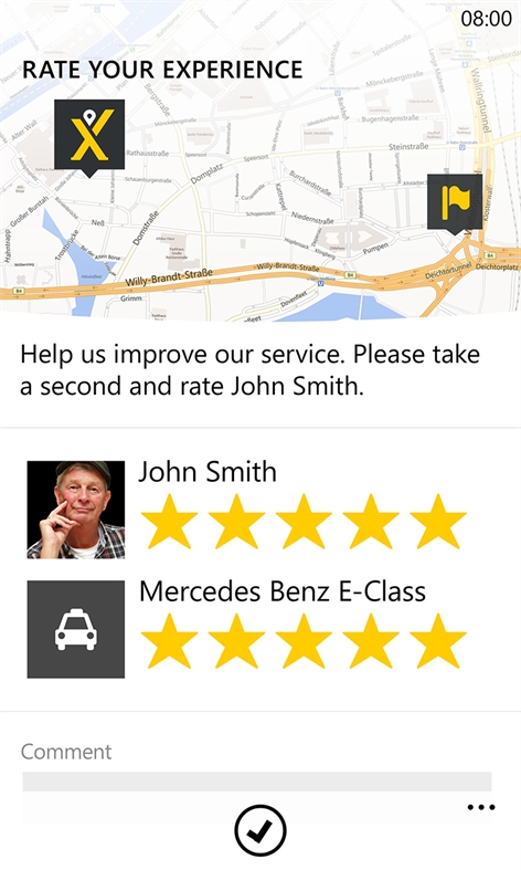 mytaxi Screenshot