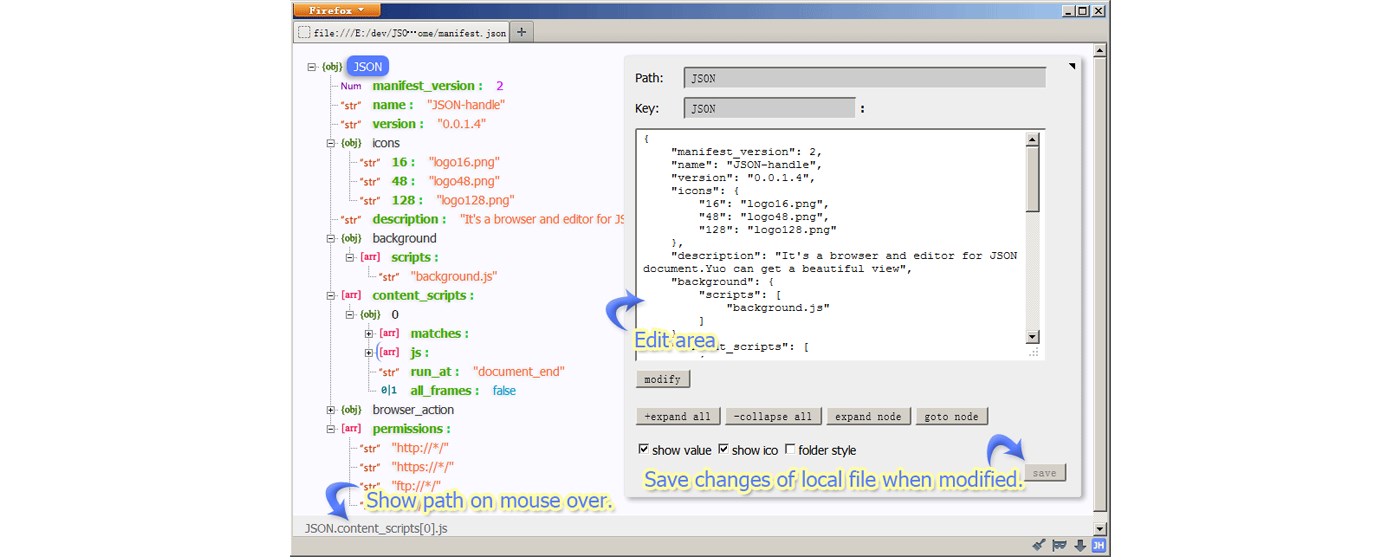 JSON-handle
