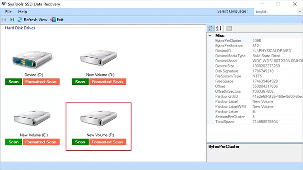 Snapshot 2 of SysTools SSD Data Recovery