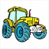 Tractors Color By Number - Vehicles Coloring Book