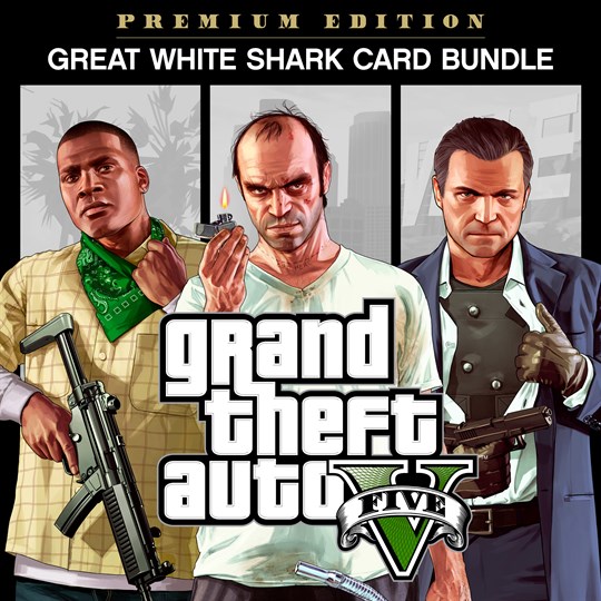 Grand Theft Auto V: Premium Edition & Great White Shark Card Bundle for xbox
