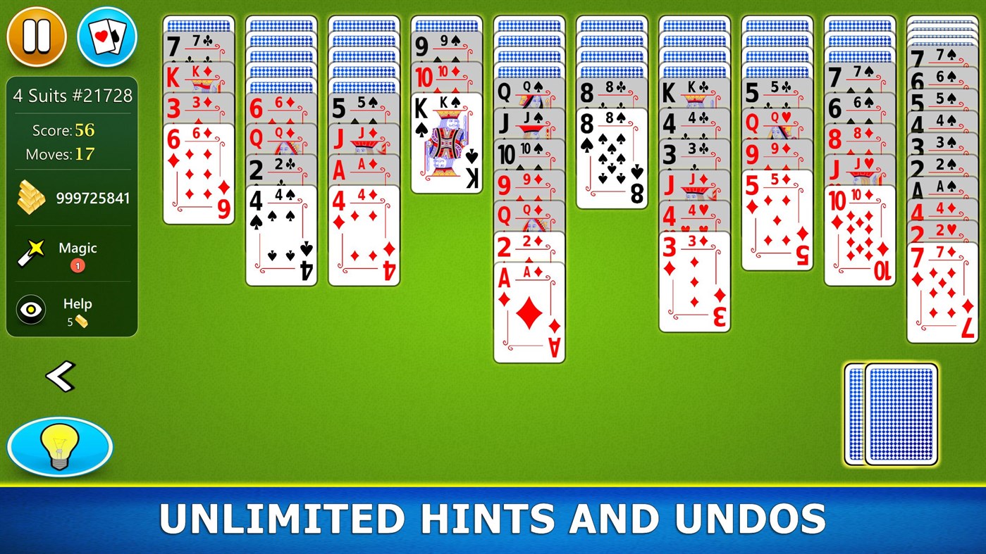 #4. Spider Solitaire Mobile (Windows) 由: G Soft Team