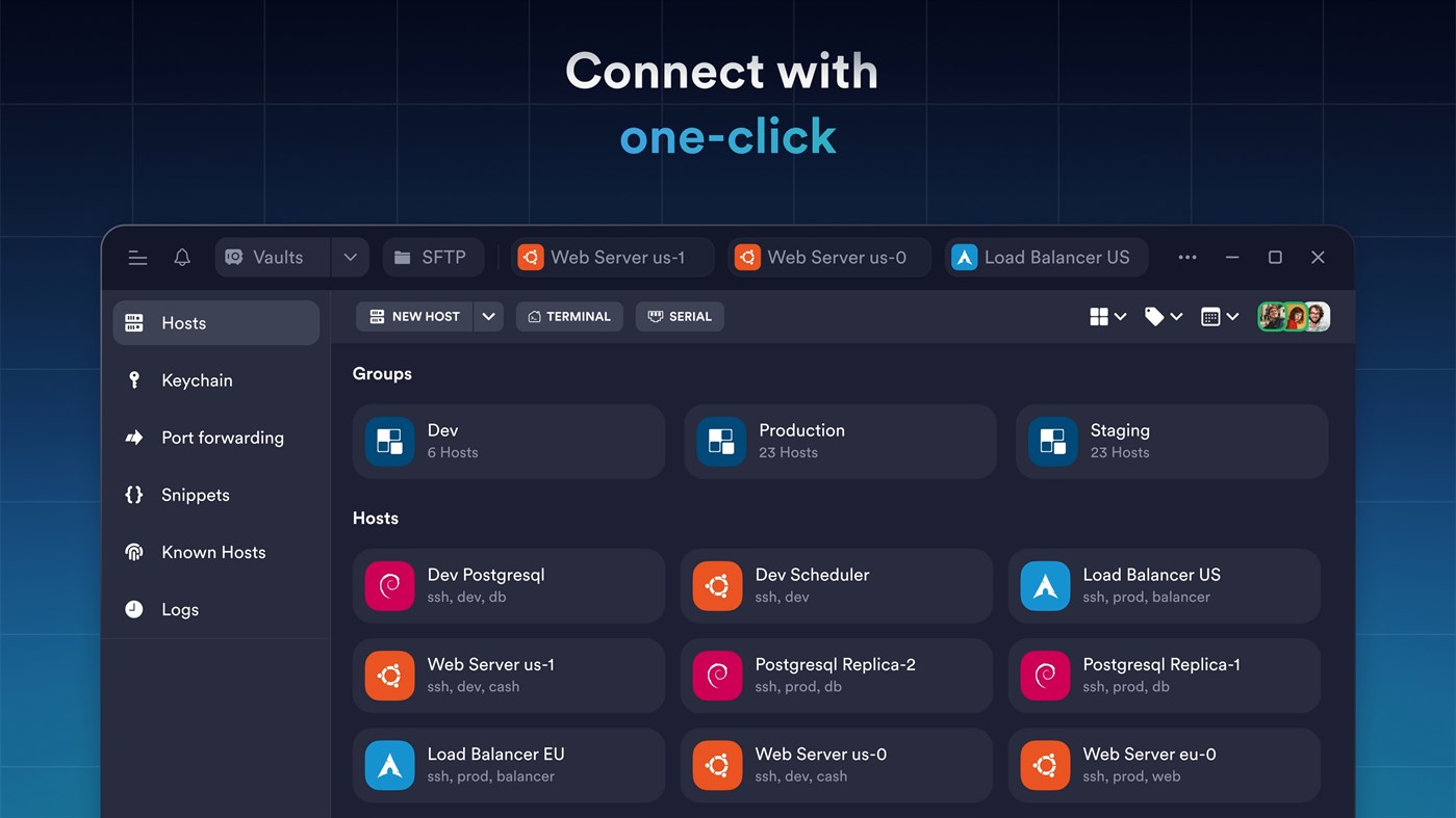 #1. Termius - Modern SSH Client (Windows) By: Termius Corporation