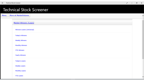 Technical Stocks Screener Screenshots 2