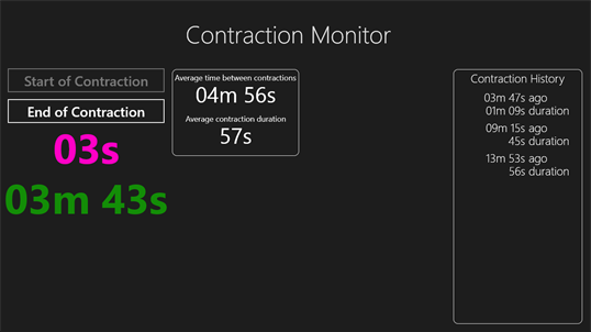 Contraction Monitor screenshot 1