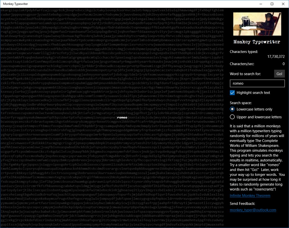 #1. Monkey Typewriter (Windows) Ved: Balanced Software