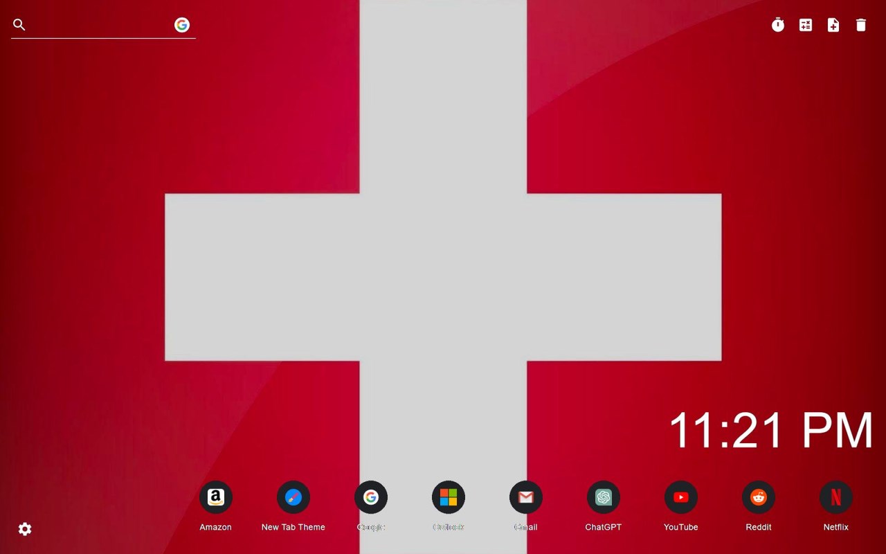 Switzerland Flag Wallpaper New Tab
