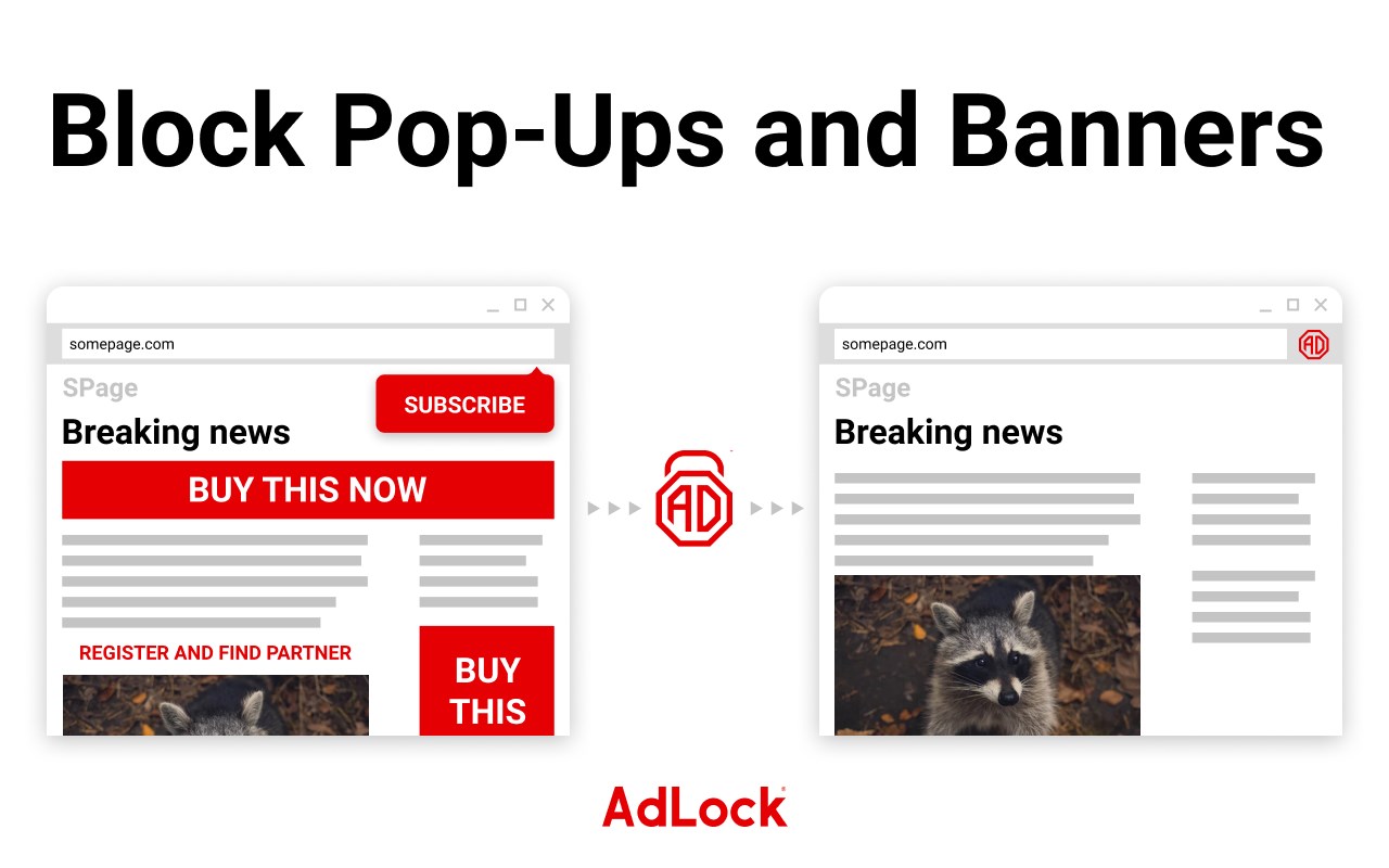 AdLock - adblock & privacy protection promo image