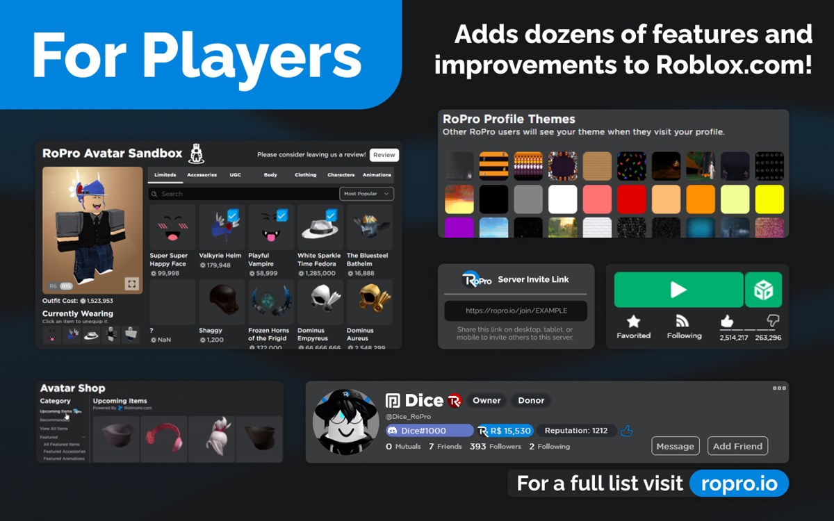 RoPro - Upgrade your Roblox experience
