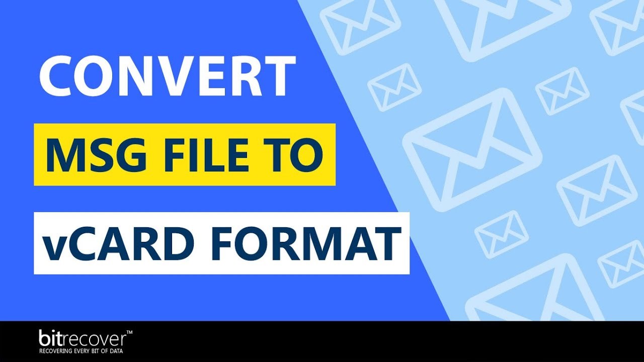 Snapshot 1 of BitRecover for MSG to vCard Converter