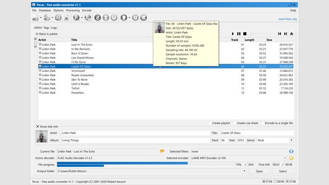 Freac Audio Converter and CD Ripper Software for Windows