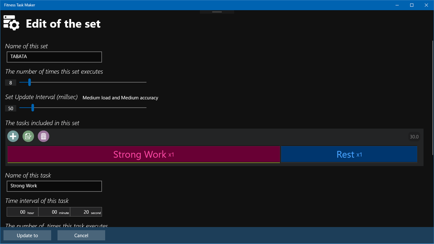 #2. Fitness Task Maker (Windows) Bởi: ALTA WARE
