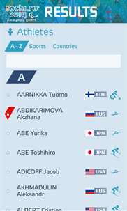 Sochi 2014 Results screenshot 4