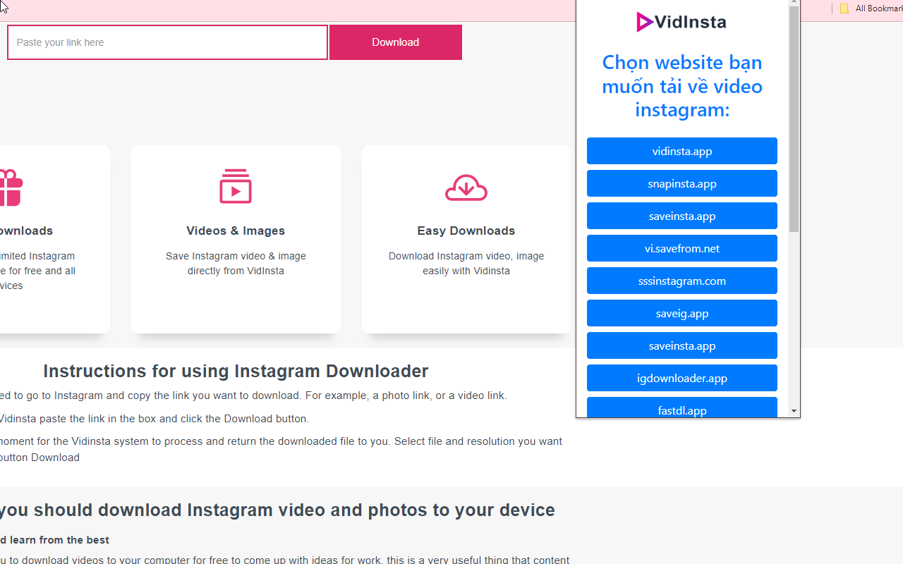 Download instagram videos