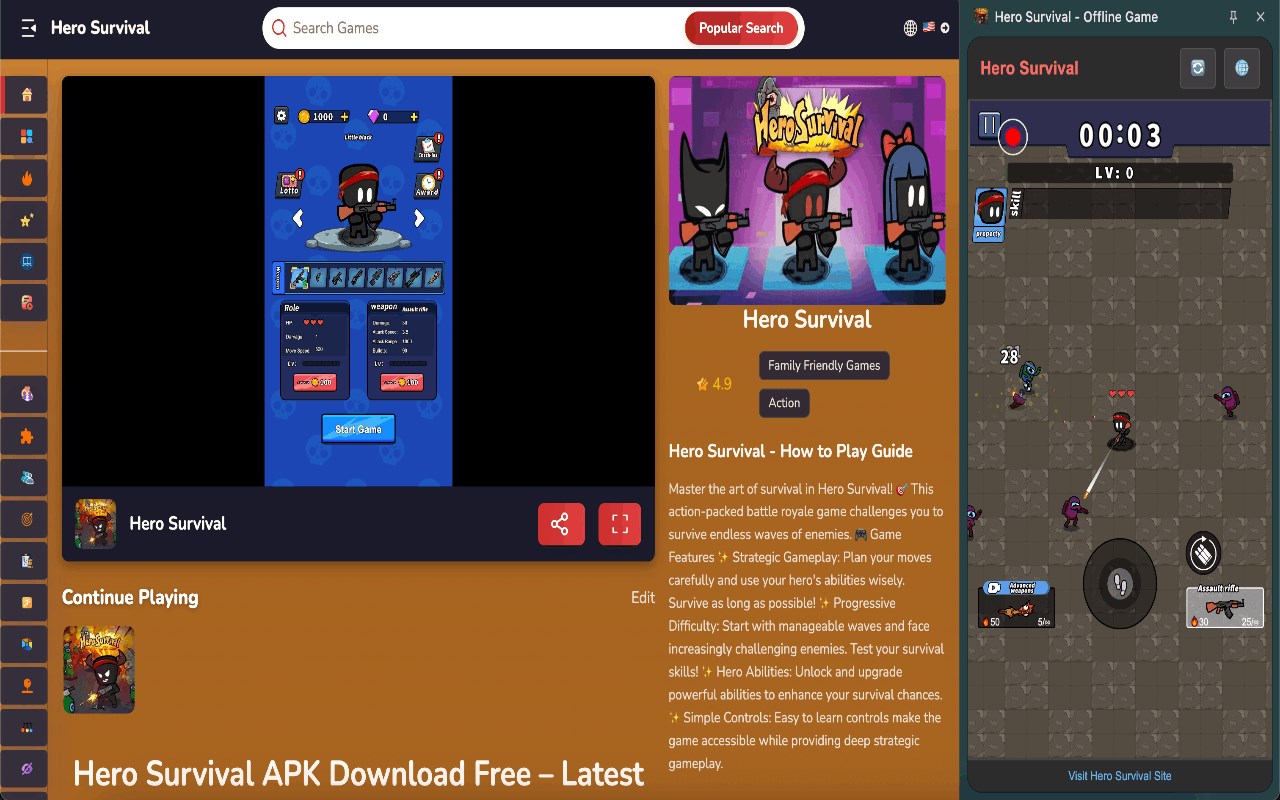 Hero Survival - Offline Game