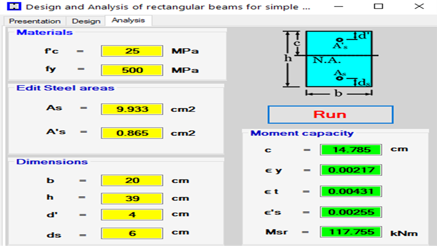 #3. Design & Analysis of Rectangular Beams - EC2 (Windows) 来自: BSAIBES Engineering