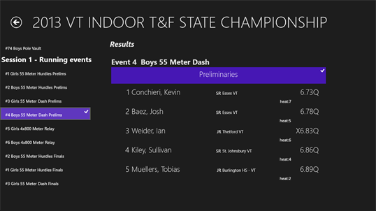 Track Meet Results screenshot 3