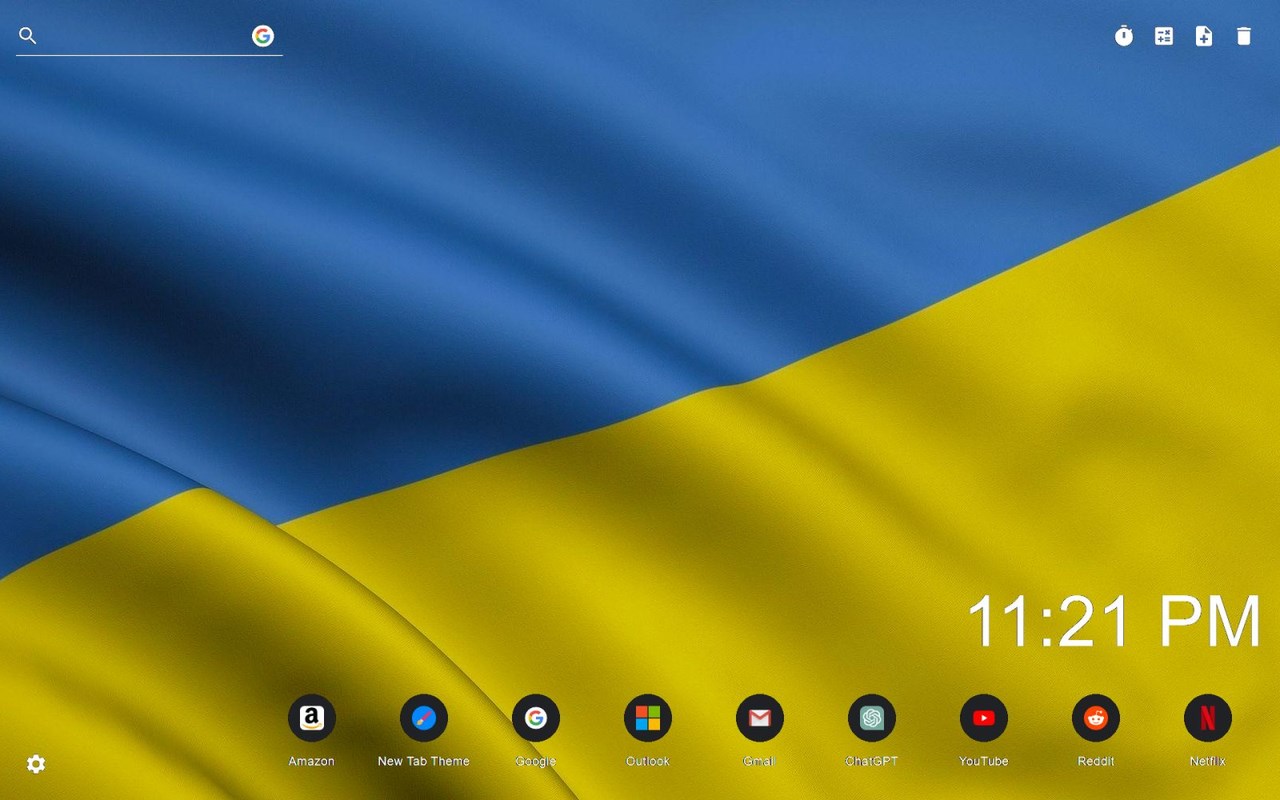 Ukraine Flag Wallpaper New Tab