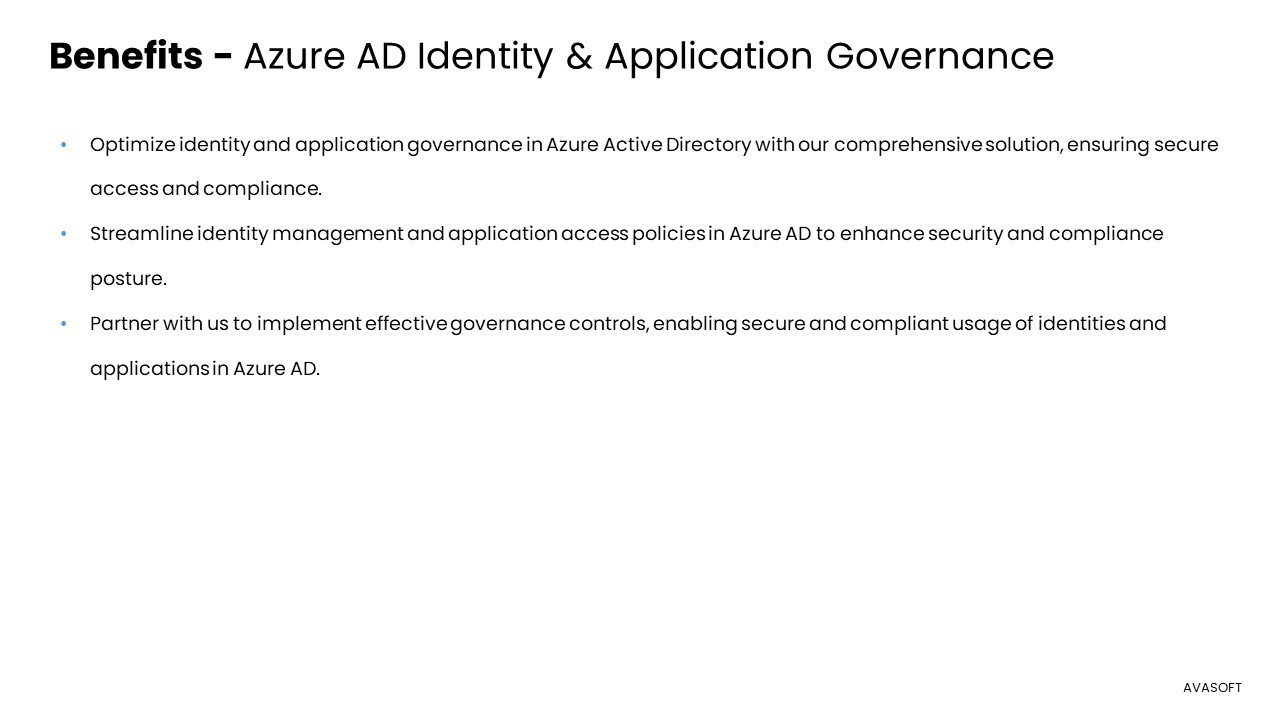 Snapshot 5 of Entra ID Identity and Application Governance Solutions by AVASOFT