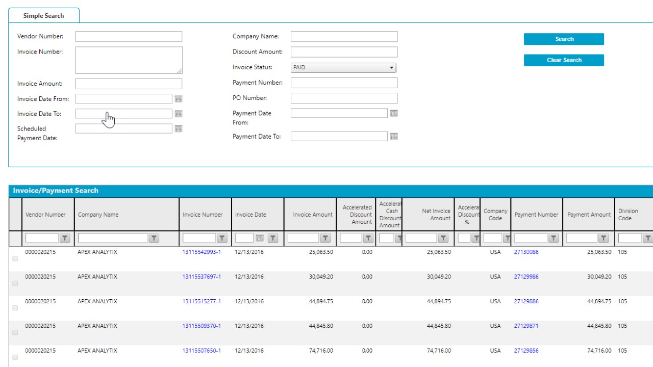 apexportal Demo Scenario 1 - apexanalytix - Ultimate Supplier